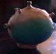 Blue sculptor vase.